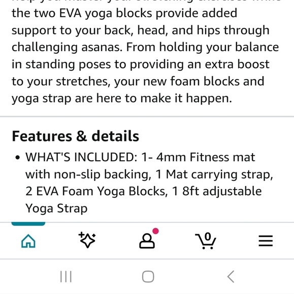 NWT EDX 4 Piece Marble Yoga Kit - Picture 7 of 10